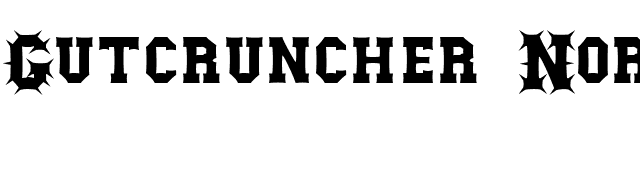 Gutcruncher Normal font preview
