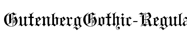 GutenbergGothic-Regular font preview