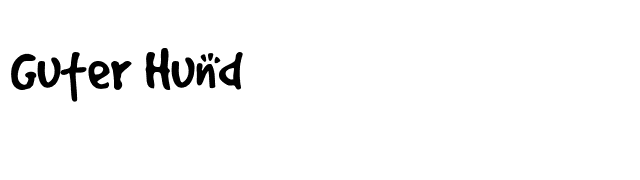 Guter Hund font preview