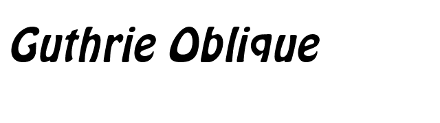 Guthrie Oblique font preview
