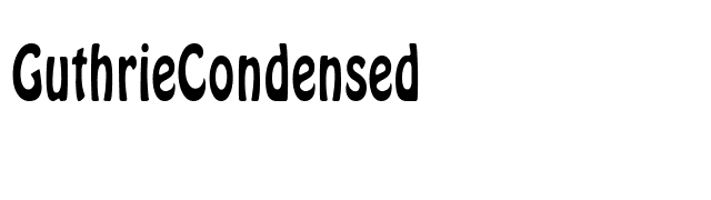 GuthrieCondensed font preview