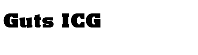 Guts ICG font preview