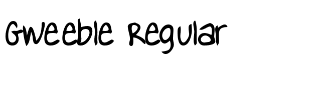 Gweeble Regular font preview
