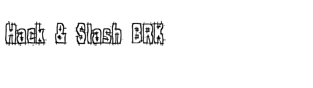Hack & Slash BRK font preview