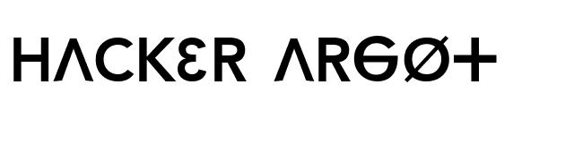 Hacker Argot font preview