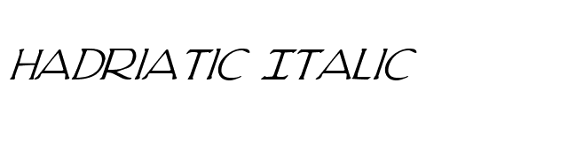 Hadriatic Italic font preview