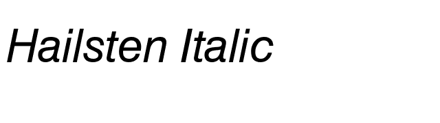 Hailsten Italic font preview