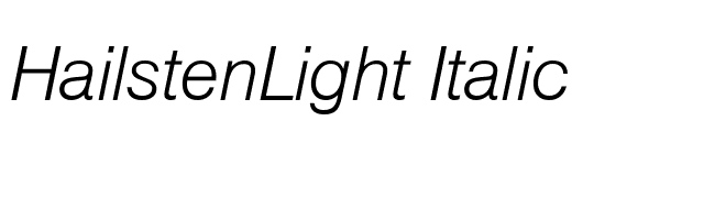 hailstenlight-italic font preview