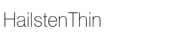 hailstenthin font preview
