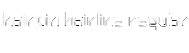 Hairpin Hairline Regular font preview