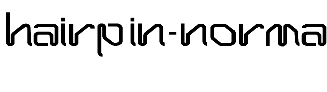Hairpin-Normal Wd font preview