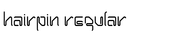 Hairpin Regular font preview