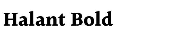 Halant Bold font preview