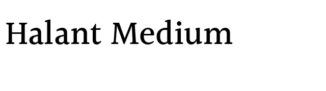 Halant Medium font preview