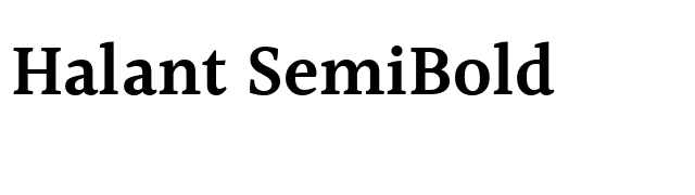 Halant SemiBold font preview