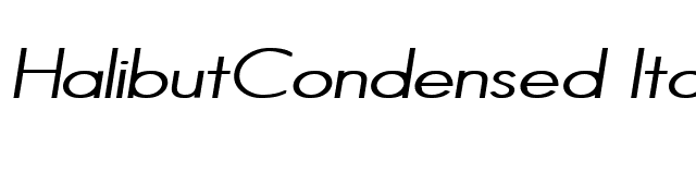 HalibutCondensed Italic font preview