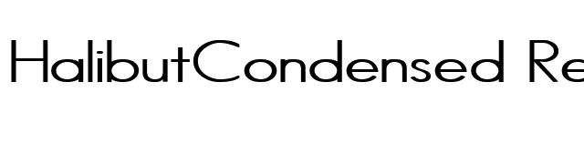 HalibutCondensed Regular font preview