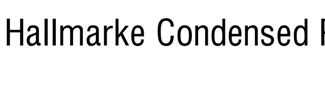 Hallmarke Condensed Regular font preview