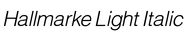 hallmarke-light-italic font preview