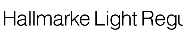 Hallmarke Light Regular font preview