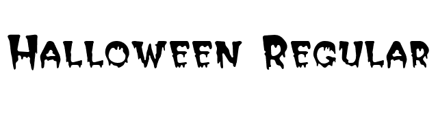 Halloween Regular font preview