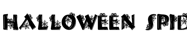 Halloween Spider font preview