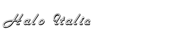 Halo Italic font preview