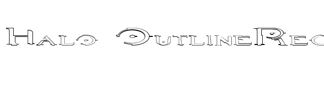 Halo OutlineRegular font preview
