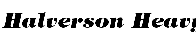Halverson Heavy Italic font preview