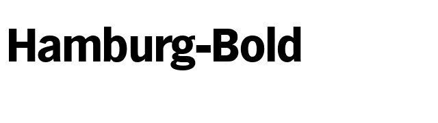 Hamburg-Bold font preview