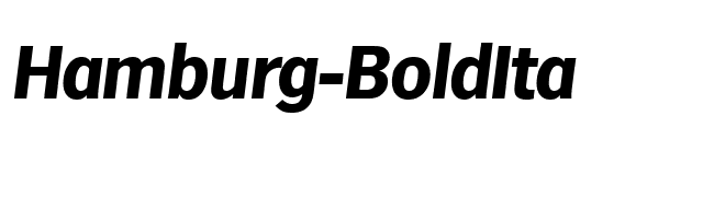 Hamburg-BoldIta font preview