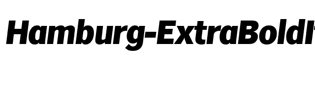 Hamburg-ExtraBoldIta font preview