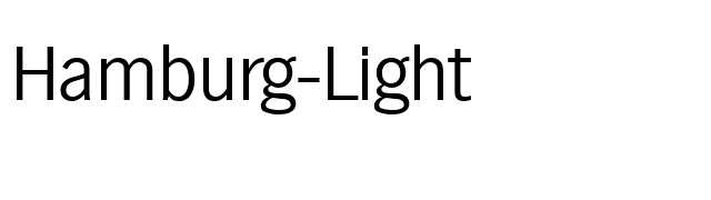 Hamburg-Light font preview