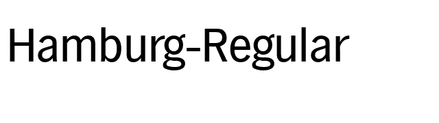 Hamburg-Regular font preview