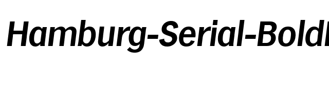 Hamburg-Serial-BoldItalic font preview