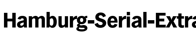 Hamburg-Serial-ExtraBold-Regular font preview