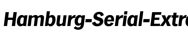 Hamburg-Serial-ExtraBold-RegularItalic font preview