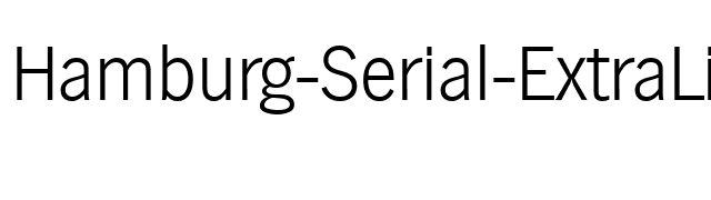 Hamburg-Serial-ExtraLight-Regular font preview