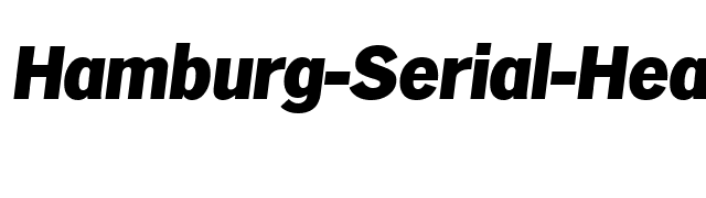 Hamburg-Serial-Heavy-RegularItalic font preview