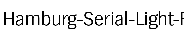 Hamburg-Serial-Light-Regular font preview
