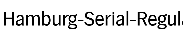 Hamburg-Serial-Regular font preview