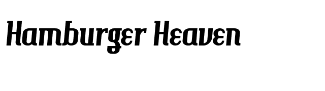 Hamburger Heaven font preview