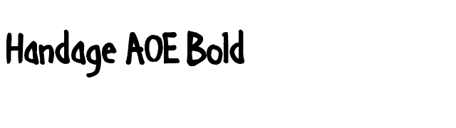 Handage AOE Bold font preview