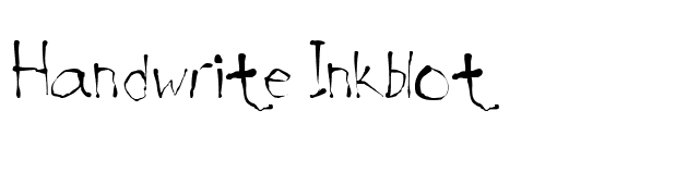 Handwrite Inkblot font preview