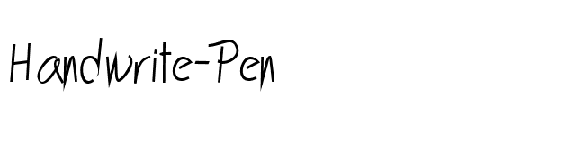 Handwrite-Pen font preview