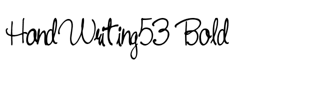 HandWriting53 Bold font preview