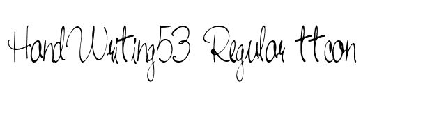 HandWriting53 Regular ttcon font preview