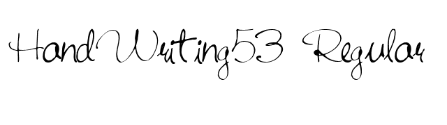HandWriting53 Regular font preview