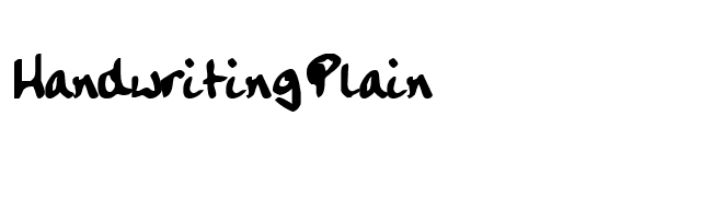 HandwritingPlain font preview