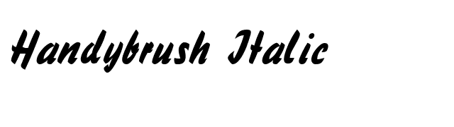 Handybrush Italic font preview